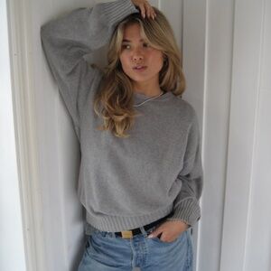 NWT Djerf Avenue Crewneck Sweater Gray